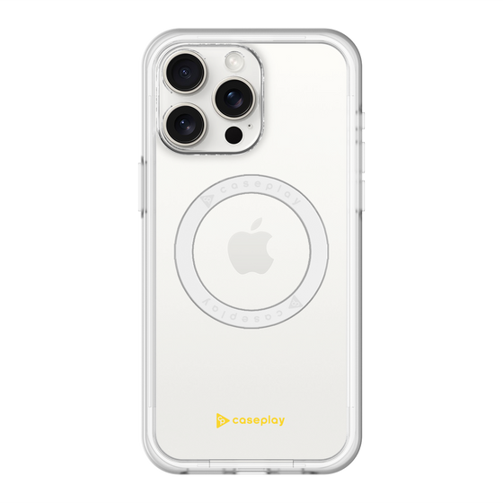 スリムプロテクションプレミアムケース with MagSafe［ オリジナル - caseplayロゴ - イエロー/A ］