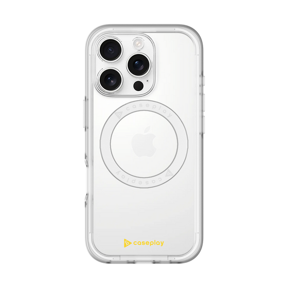 スリムプロテクションプレミアムケース with MagSafe［ オリジナル - caseplayロゴ - イエロー/A ］