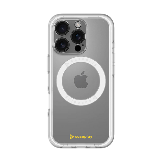 スリムプロテクションプレミアムケース with MagSafe［ オリジナル - caseplayロゴ - イエロー/A ］