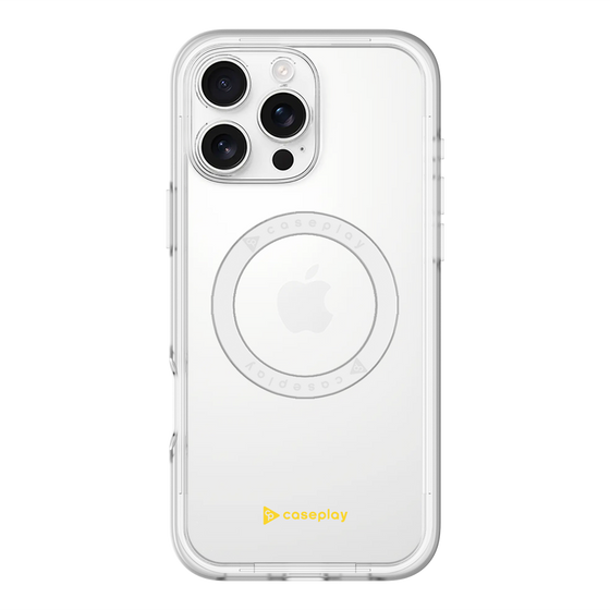 スリムプロテクションプレミアムケース with MagSafe［ オリジナル - caseplayロゴ - イエロー/A ］