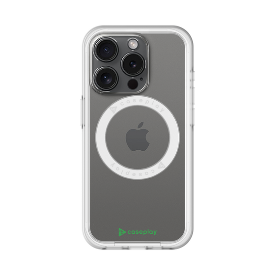 スリムプロテクションプレミアムケース with MagSafe［ オリジナル - caseplayロゴ - グリーン/A ］