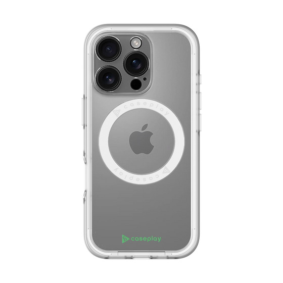 スリムプロテクションプレミアムケース with MagSafe［ オリジナル - caseplayロゴ - グリーン/A ］