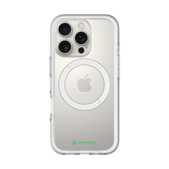 スリムプロテクションプレミアムケース with MagSafe［ オリジナル - caseplayロゴ - グリーン/A ］