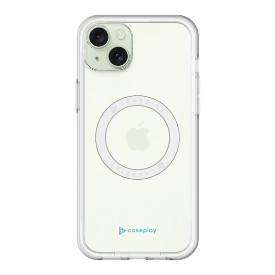 スリムプロテクションプレミアムケース with MagSafe［ オリジナル - caseplayロゴ - ライトブルー/A ］