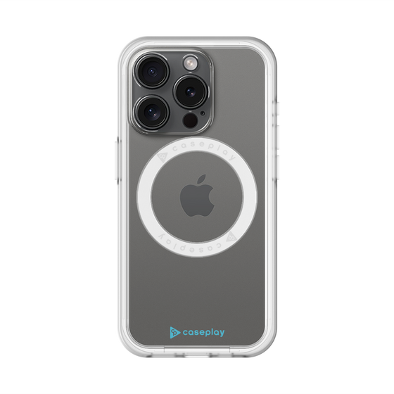 スリムプロテクションプレミアムケース with MagSafe［ オリジナル - caseplayロゴ - ライトブルー/A ］