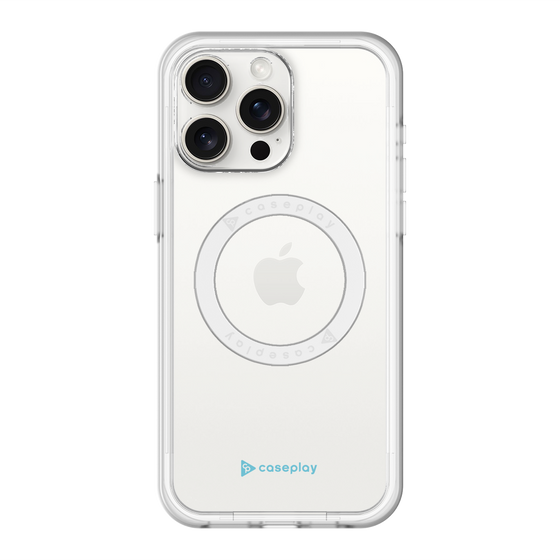 スリムプロテクションプレミアムケース with MagSafe［ オリジナル - caseplayロゴ - ライトブルー/A ］
