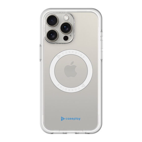 スリムプロテクションプレミアムケース with MagSafe［ オリジナル - caseplayロゴ - ブルー/A ］