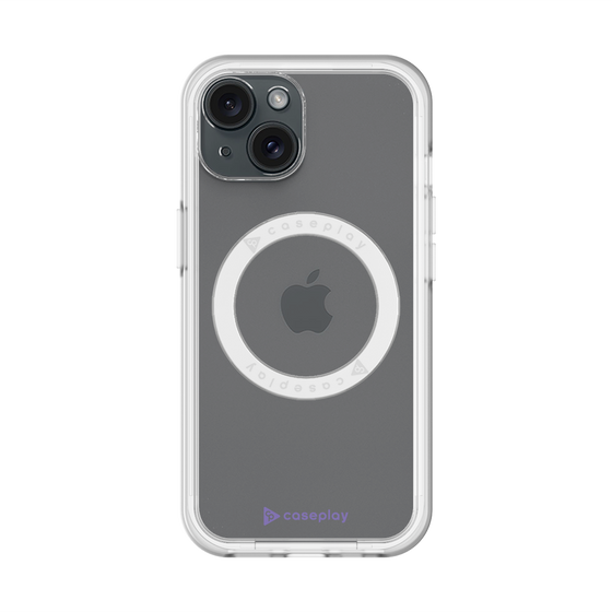 スリムプロテクションプレミアムケース with MagSafe［ オリジナル - caseplayロゴ - パープル/A ］