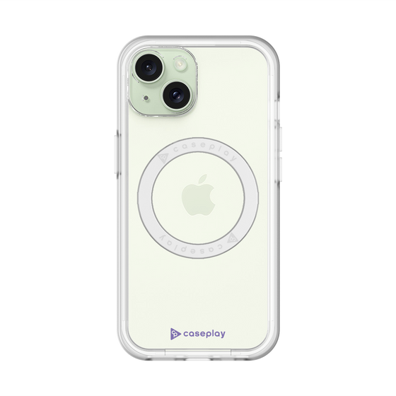 スリムプロテクションプレミアムケース with MagSafe［ オリジナル - caseplayロゴ - パープル/A ］