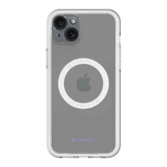 スリムプロテクションプレミアムケース with MagSafe［ オリジナル - caseplayロゴ - パープル/A ］