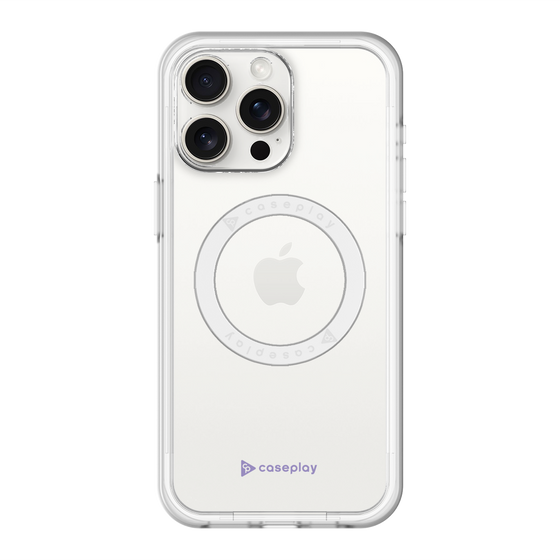 スリムプロテクションプレミアムケース with MagSafe［ オリジナル - caseplayロゴ - パープル/A ］