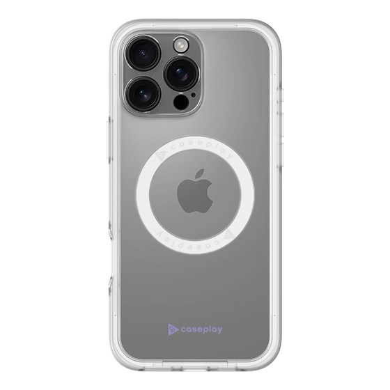 スリムプロテクションプレミアムケース with MagSafe［ オリジナル - caseplayロゴ - パープル/A ］