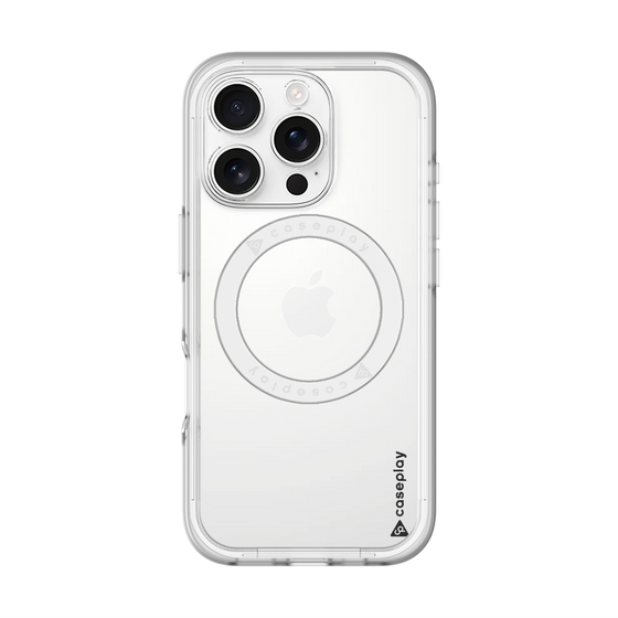 スリムプロテクションプレミアムケース with MagSafe［ オリジナル - caseplayロゴ - ブラック/B ］