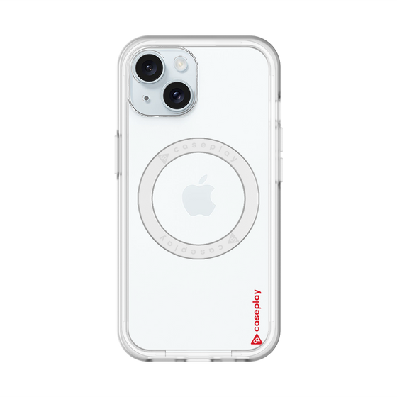 スリムプロテクションプレミアムケース with MagSafe［ オリジナル - caseplayロゴ - レッド/B ］