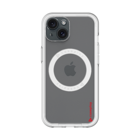 スリムプロテクションプレミアムケース with MagSafe［ オリジナル - caseplayロゴ - レッド/B ］