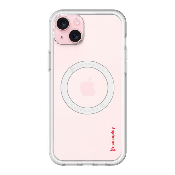 スリムプロテクションプレミアムケース with MagSafe［ オリジナル - caseplayロゴ - レッド/B ］