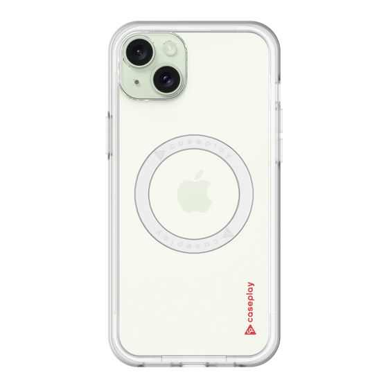 スリムプロテクションプレミアムケース with MagSafe［ オリジナル - caseplayロゴ - レッド/B ］