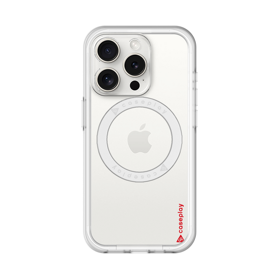 スリムプロテクションプレミアムケース with MagSafe［ オリジナル - caseplayロゴ - レッド/B ］