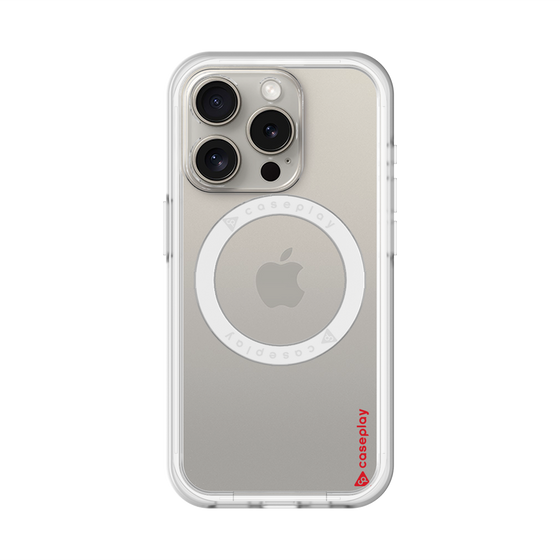 スリムプロテクションプレミアムケース with MagSafe［ オリジナル - caseplayロゴ - レッド/B ］