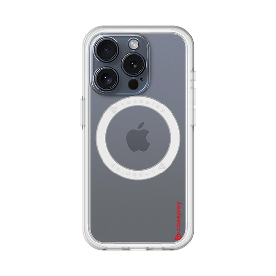 スリムプロテクションプレミアムケース with MagSafe［ オリジナル - caseplayロゴ - レッド/B ］
