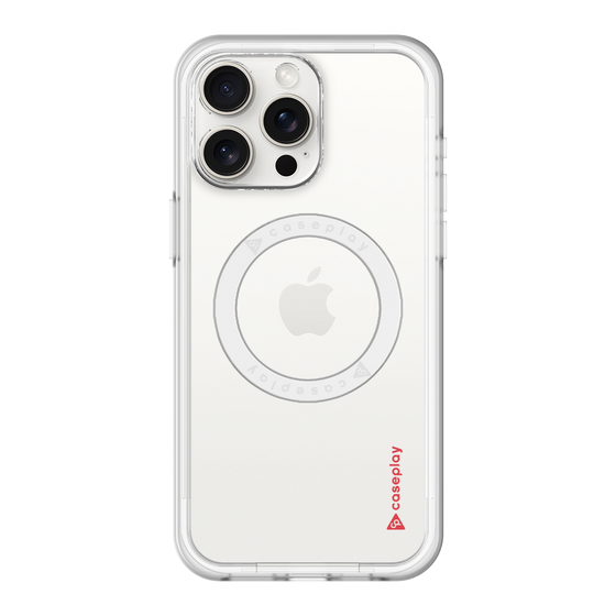 スリムプロテクションプレミアムケース with MagSafe［ オリジナル - caseplayロゴ - レッド/B ］