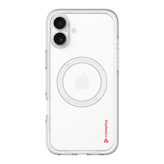 スリムプロテクションプレミアムケース with MagSafe［ オリジナル - caseplayロゴ - レッド/B ］