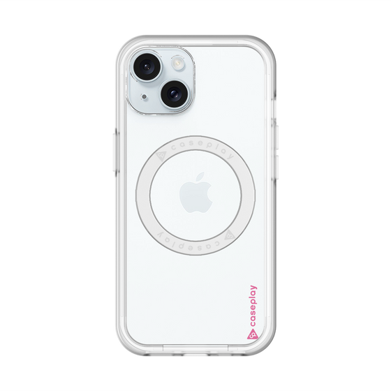 スリムプロテクションプレミアムケース with MagSafe［ オリジナル - caseplayロゴ - ピンク/B ］