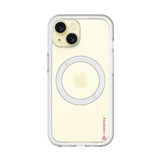 スリムプロテクションプレミアムケース with MagSafe［ オリジナル - caseplayロゴ - ピンク/B ］