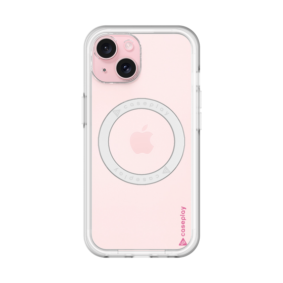 スリムプロテクションプレミアムケース with MagSafe［ オリジナル - caseplayロゴ - ピンク/B ］