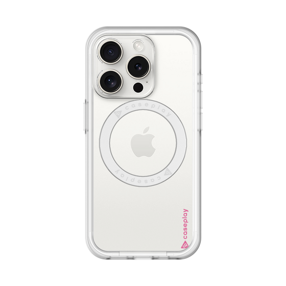 スリムプロテクションプレミアムケース with MagSafe［ オリジナル - caseplayロゴ - ピンク/B ］