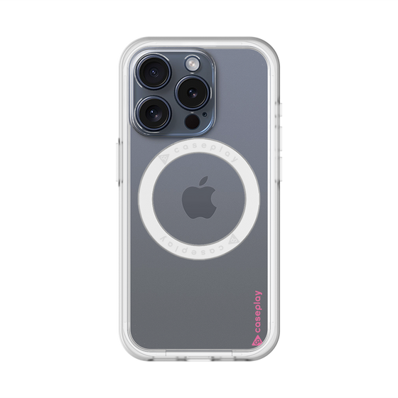 スリムプロテクションプレミアムケース with MagSafe［ オリジナル - caseplayロゴ - ピンク/B ］