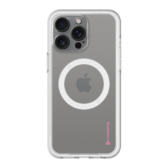 スリムプロテクションプレミアムケース with MagSafe［ オリジナル - caseplayロゴ - ピンク/B ］