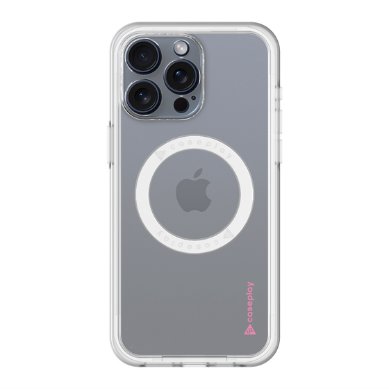 スリムプロテクションプレミアムケース with MagSafe［ オリジナル - caseplayロゴ - ピンク/B ］