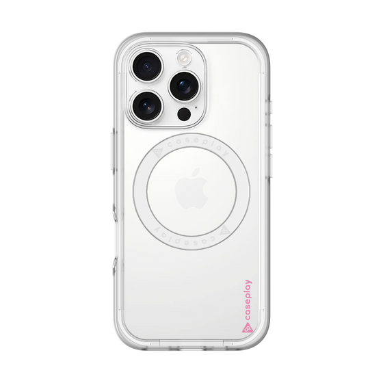 スリムプロテクションプレミアムケース with MagSafe［ オリジナル - caseplayロゴ - ピンク/B ］