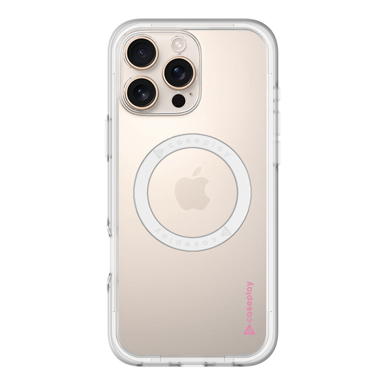 スリムプロテクションプレミアムケース with MagSafe［ オリジナル - caseplayロゴ - ピンク/B ］