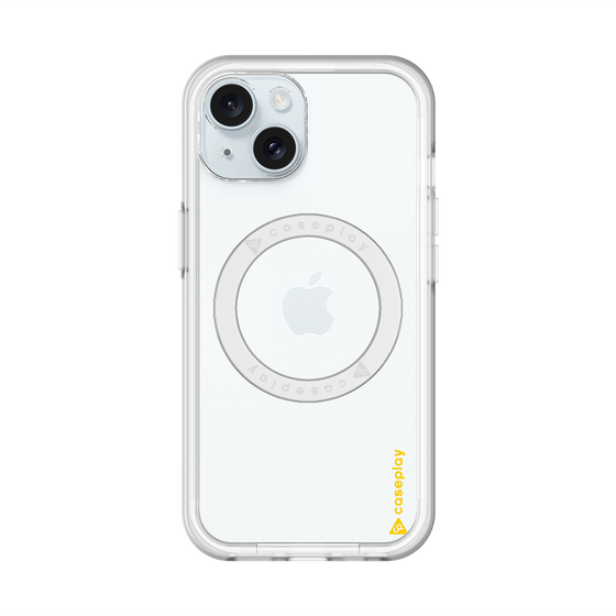 スリムプロテクションプレミアムケース with MagSafe［ オリジナル - caseplayロゴ - イエロー/B ］
