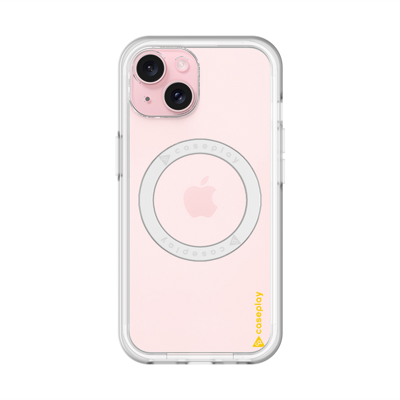 スリムプロテクションプレミアムケース with MagSafe［ オリジナル - caseplayロゴ - イエロー/B ］