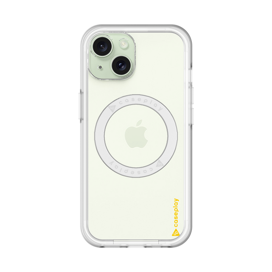 スリムプロテクションプレミアムケース with MagSafe［ オリジナル - caseplayロゴ - イエロー/B ］