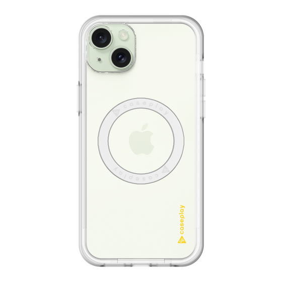 スリムプロテクションプレミアムケース with MagSafe［ オリジナル - caseplayロゴ - イエロー/B ］