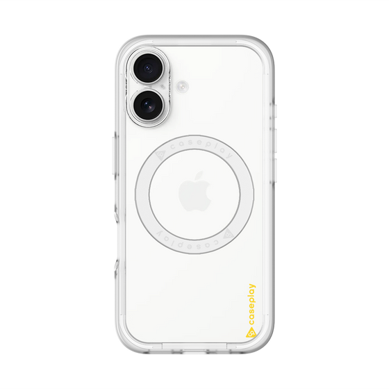 スリムプロテクションプレミアムケース with MagSafe［ オリジナル - caseplayロゴ - イエロー/B ］
