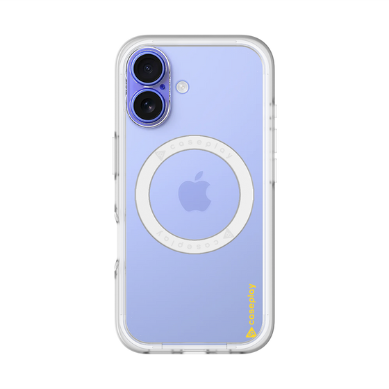 スリムプロテクションプレミアムケース with MagSafe［ オリジナル - caseplayロゴ - イエロー/B ］