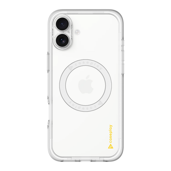 スリムプロテクションプレミアムケース with MagSafe［ オリジナル - caseplayロゴ - イエロー/B ］