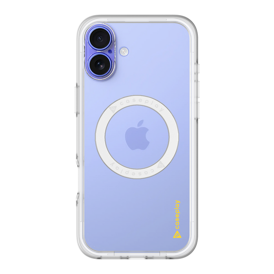 スリムプロテクションプレミアムケース with MagSafe［ オリジナル - caseplayロゴ - イエロー/B ］