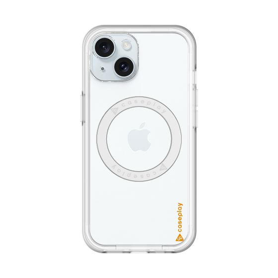スリムプロテクションプレミアムケース with MagSafe［ オリジナル - caseplayロゴ - オレンジ/B ］