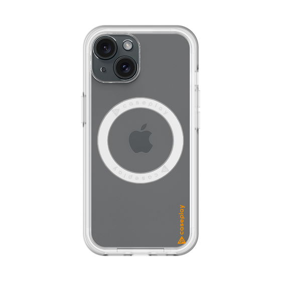 スリムプロテクションプレミアムケース with MagSafe［ オリジナル - caseplayロゴ - オレンジ/B ］