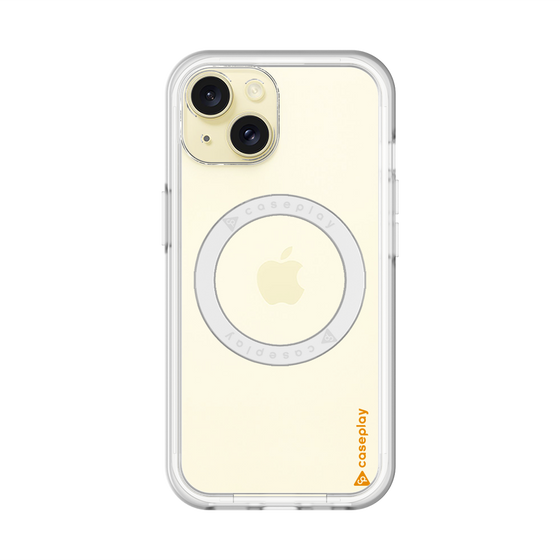 スリムプロテクションプレミアムケース with MagSafe［ オリジナル - caseplayロゴ - オレンジ/B ］
