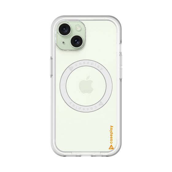 スリムプロテクションプレミアムケース with MagSafe［ オリジナル - caseplayロゴ - オレンジ/B ］