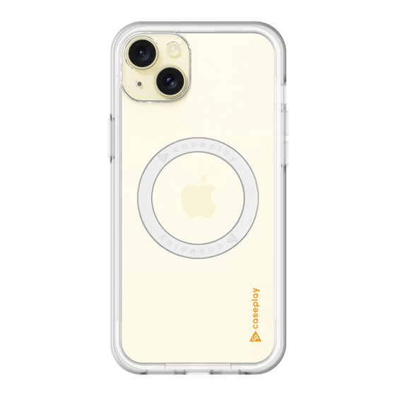 スリムプロテクションプレミアムケース with MagSafe［ オリジナル - caseplayロゴ - オレンジ/B ］