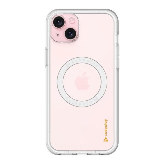 スリムプロテクションプレミアムケース with MagSafe［ オリジナル - caseplayロゴ - オレンジ/B ］