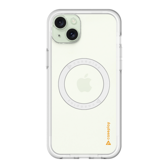 スリムプロテクションプレミアムケース with MagSafe［ オリジナル - caseplayロゴ - オレンジ/B ］